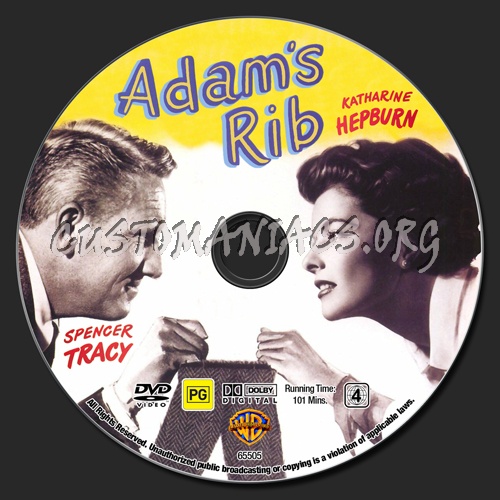 Adam's Rib dvd label