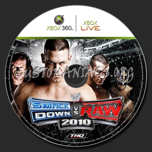WWE Smackdown vs Raw 2010 dvd label