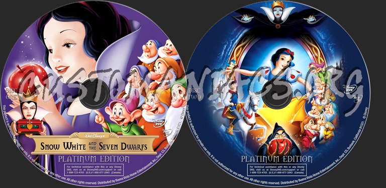 Snow White and the Seven Dwarfs Platinum Edition dvd label