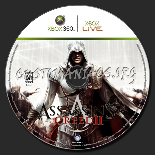 Assassin's Creed 2 dvd label