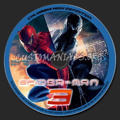Spider-man blu-ray label