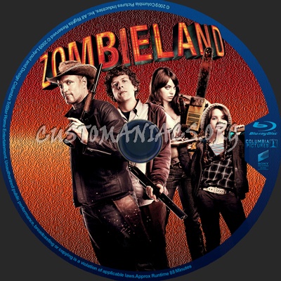 Zombieland blu-ray label