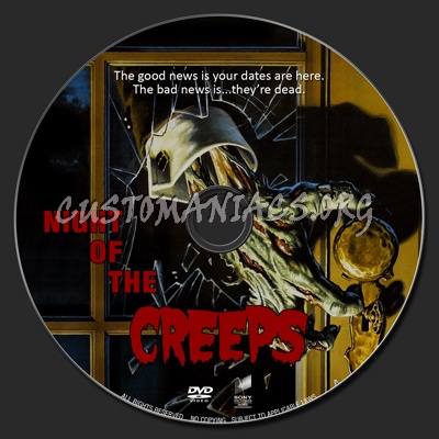 Night Of The Creeps dvd label