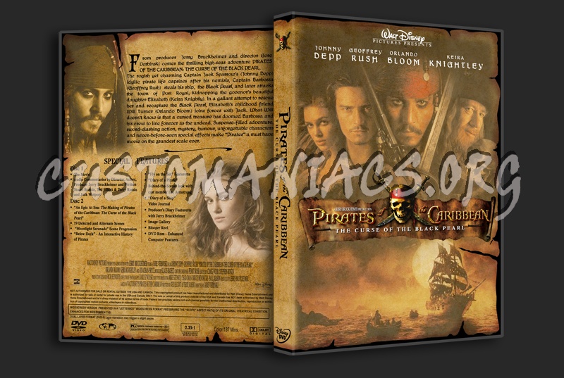 Pirates of The Caribbean - The Curse Of The Black Pearl dvd cover