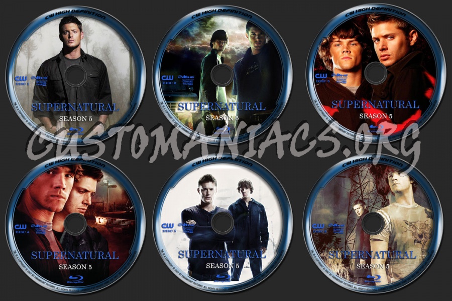 Supernatural Season 5 dvd label