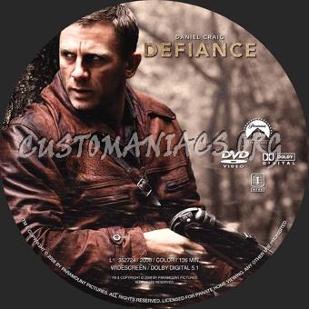 Defiance dvd label