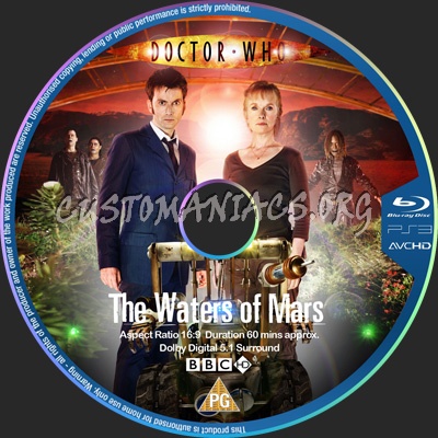 Doctor Who 2009 Special - The Waters of Mars blu-ray label