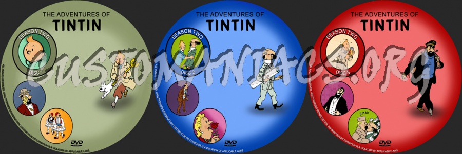 The Adventures of TinTin - Season 2 dvd label