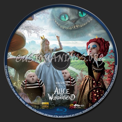 Alice in Wonderland blu-ray label