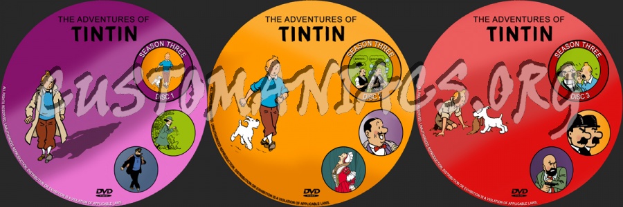 The Adventures of TinTin - Season 3 dvd label