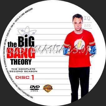 The Big Bang Theory Season 2 dvd label