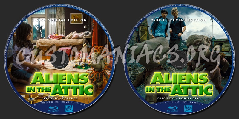 Aliens In The Attic blu-ray label