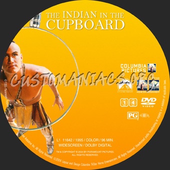 The Indian In The Cupboard dvd label