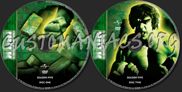 The Incredible Hulk - Season 5 - TV Collection dvd label