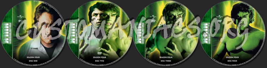The Incredible Hulk - Season 4 - TV Collection dvd label