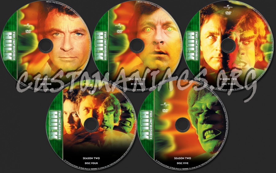 The Incredible Hulk - Season 2 - TV Collection dvd label