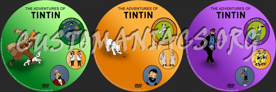 The Adventures of TinTin - Season 1 dvd label