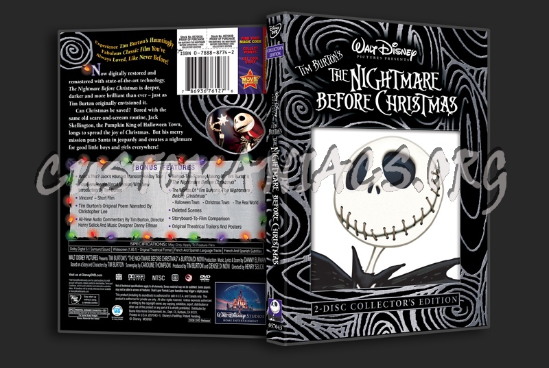 Tim Burton's The Nightmare Before Christmas dvd cover