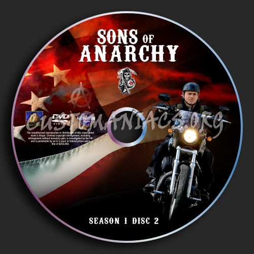 Sons Of Anarchy : Season 1 dvd label