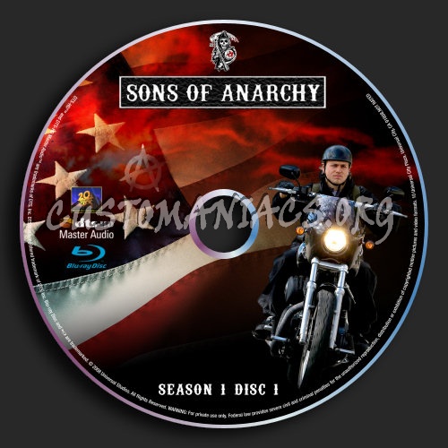Sons Of Anarchy : Season 1 blu-ray label