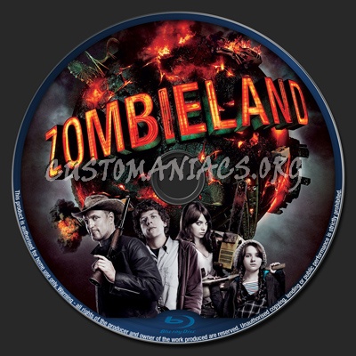 Zombieland blu-ray label