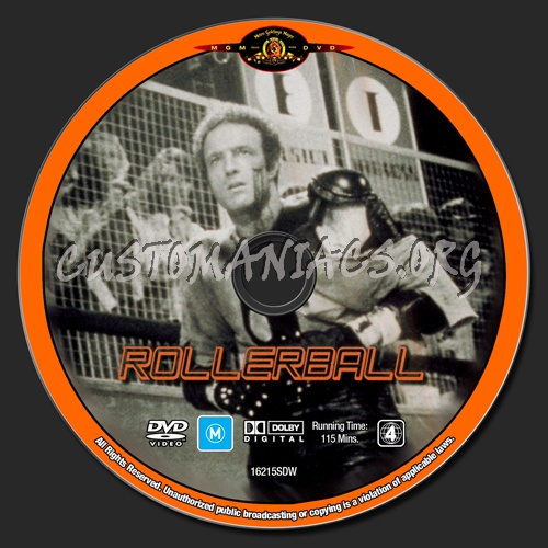 Rollerball dvd label