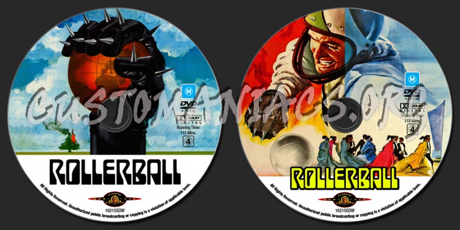 Rollerball dvd label