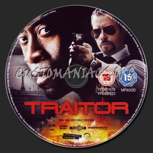 Traitor dvd label