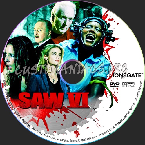 Saw VI dvd label