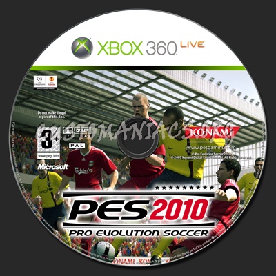 Pro Evolution Soccer 2010 dvd label