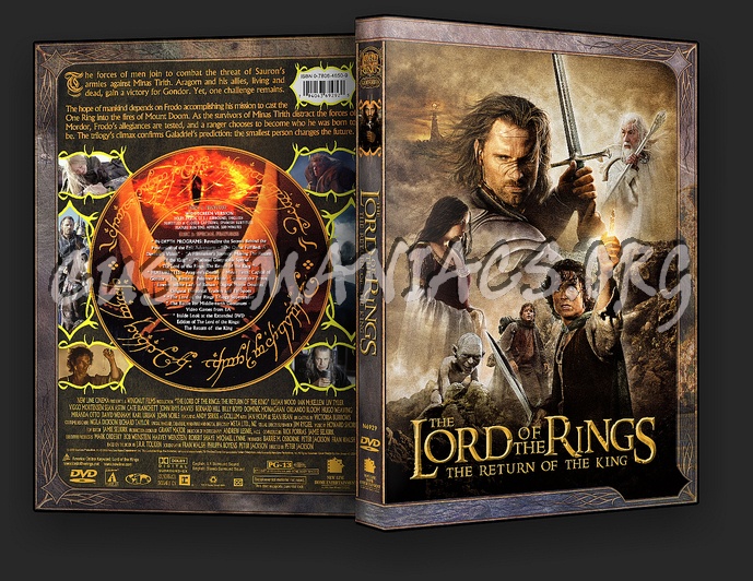 The Lord Of The Rings: The Return Of The King dvd cover