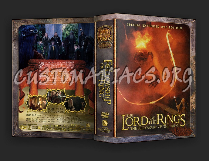 The Lord Of The Rings: The Fellowship Of The Ring Extended Edition dvd cover