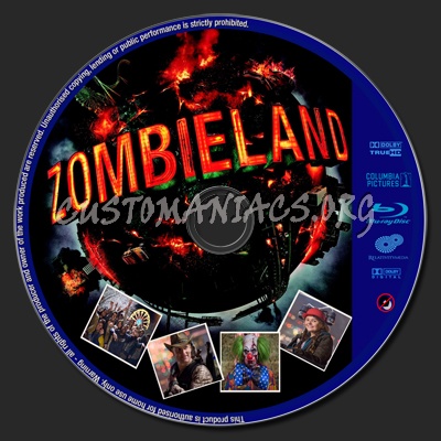 Zombieland blu-ray label