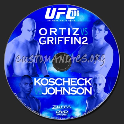 UFC 106 Ortiz vs Griffin2 dvd label