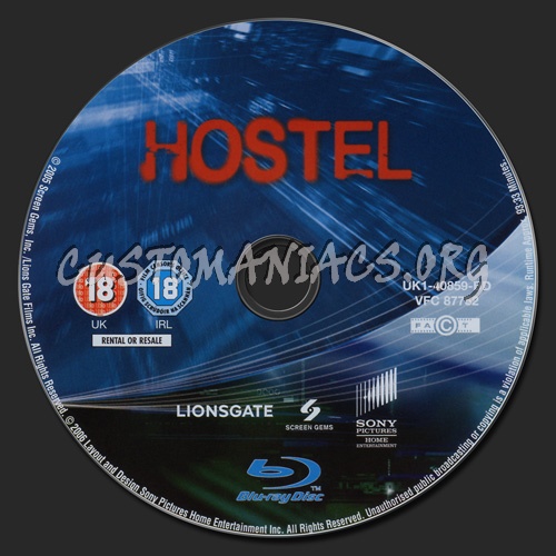 Hostel blu-ray label