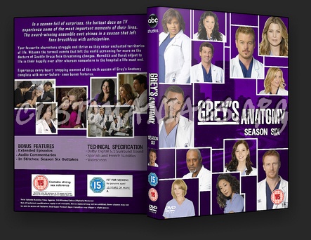 Grey's Anatomy Season 6 dvd cover