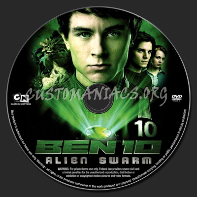 Ben 10 Alien Swarm dvd label