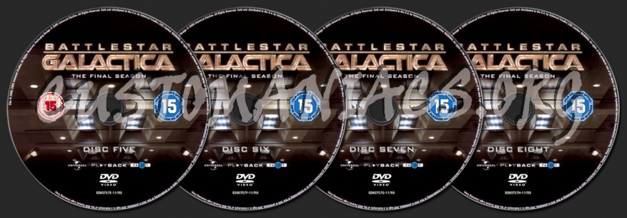 Battlestar Galactica The Final Season dvd label