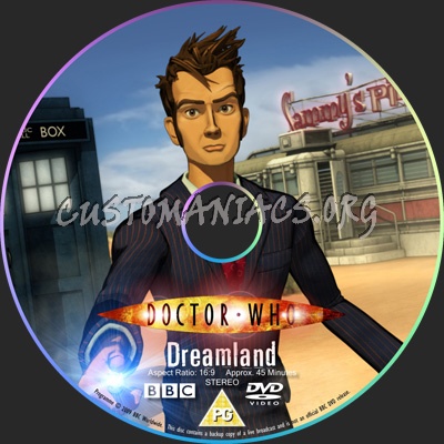 Doctor Who 2009 Animated Series: Dreamland dvd label