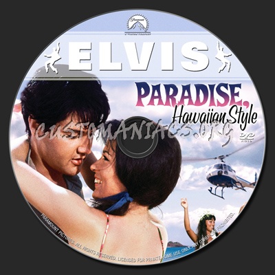 Paradise, Hawaiian Style dvd label
