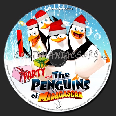 Party With The Penguins Of Madagascar dvd label