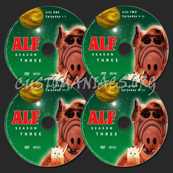 Alf Season 3 dvd label