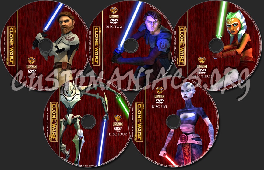 Star Wars: The Clone Wars - Season 2 - TV Collection dvd label