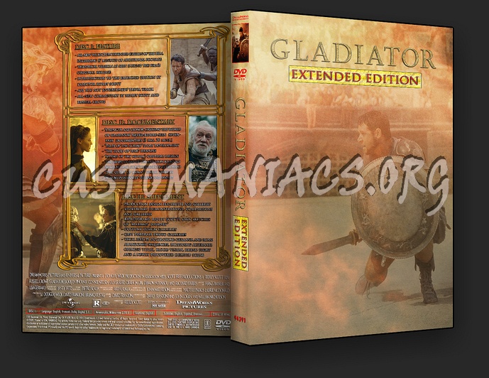 Gladiator Extended Edition dvd cover