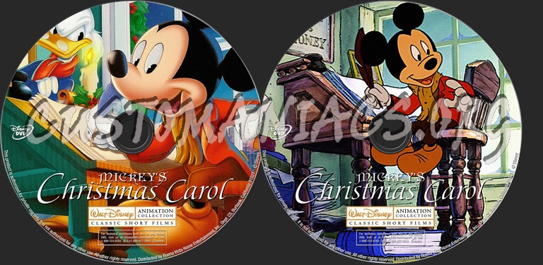 Mickey's Christmas Carol dvd label