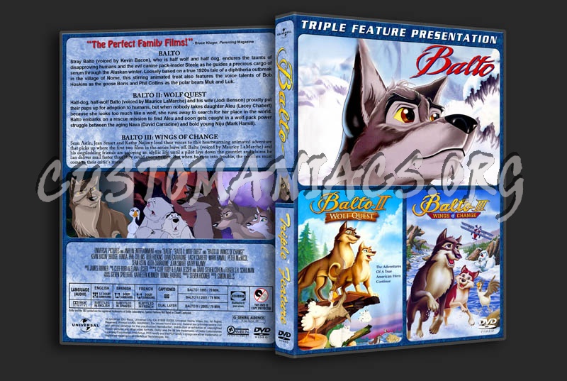 Balto Triple Feature dvd cover