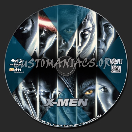 X-Men blu-ray label
