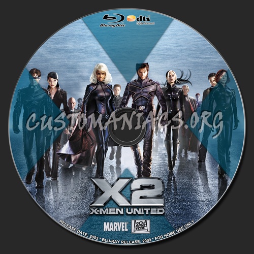 X2: X-Men United blu-ray label