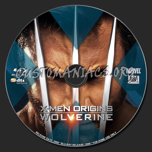 X-men Origins: Wolverine blu-ray label