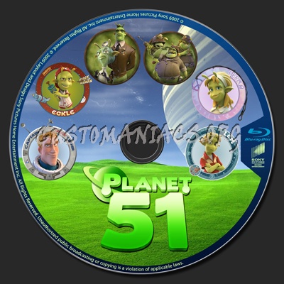 Planet 51 blu-ray label